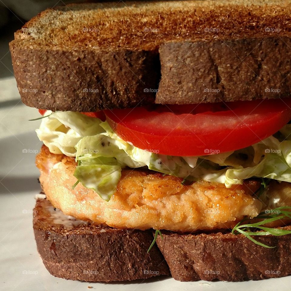 Salmon sandwich