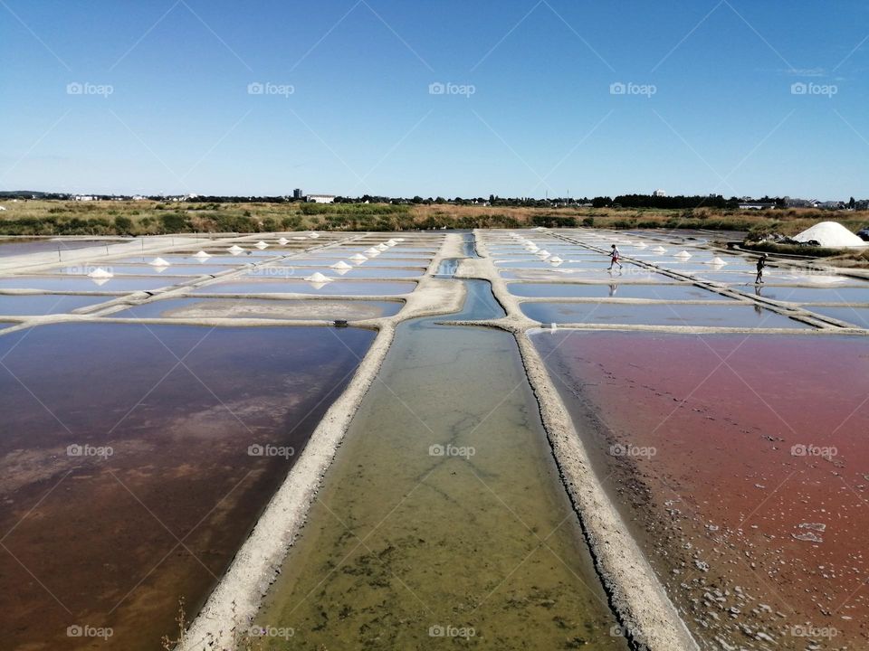 Salt evaporation ponds at Guérande