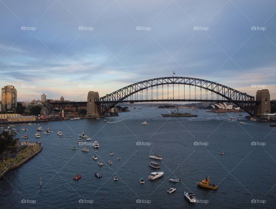 Harbour bridge and boats
