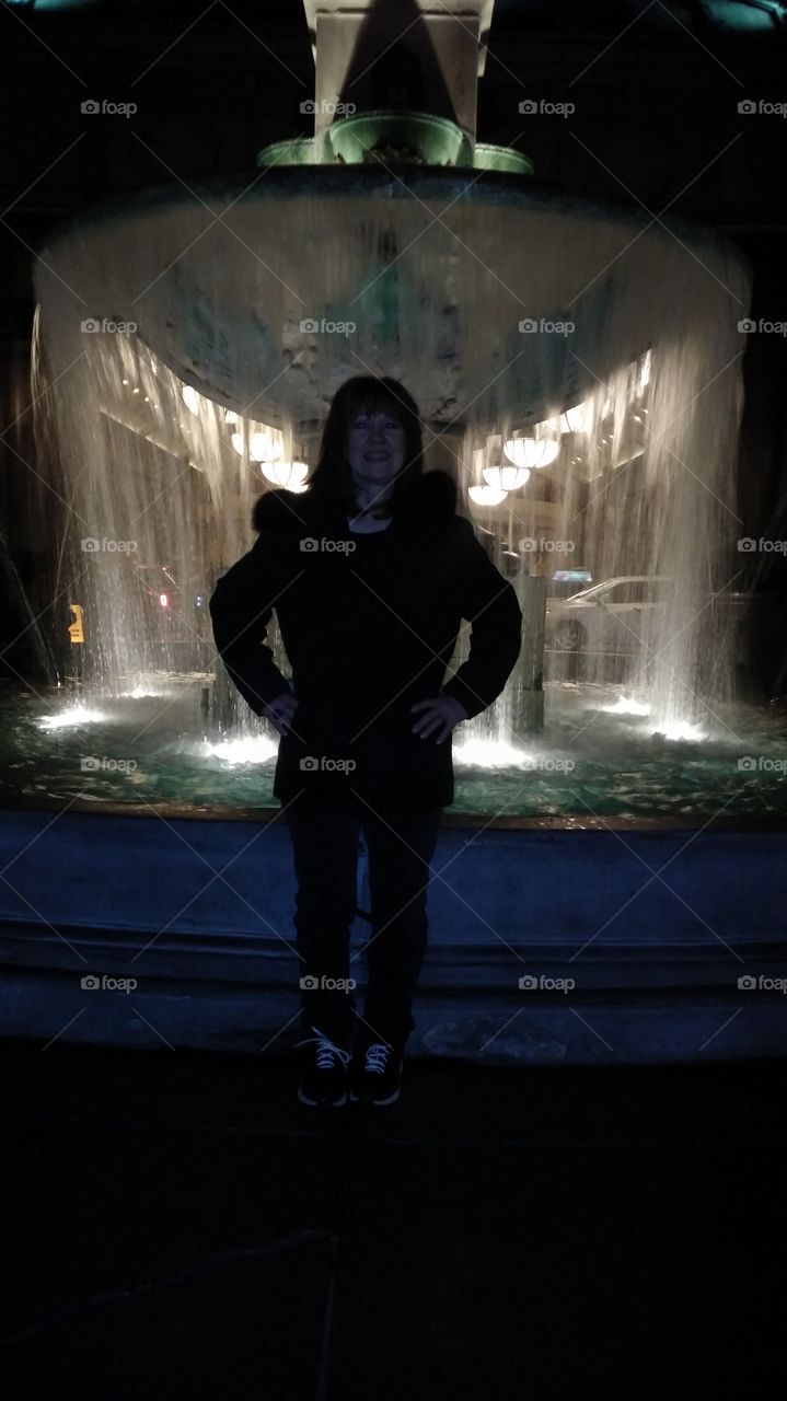 me by the fountain