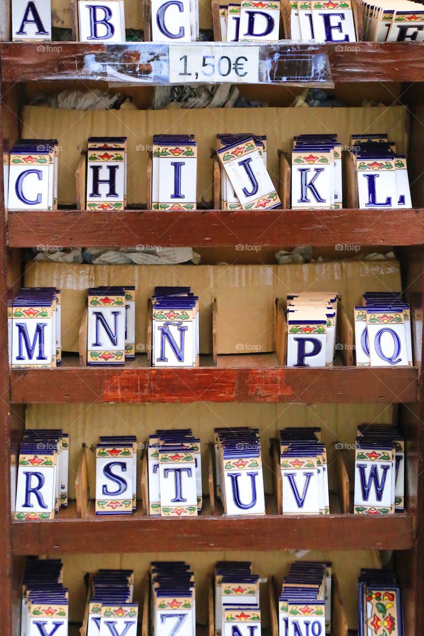 Letters in ceramics
