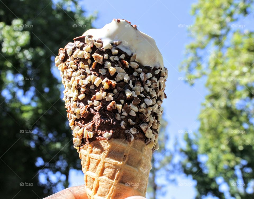 Close-up of ice cream cone