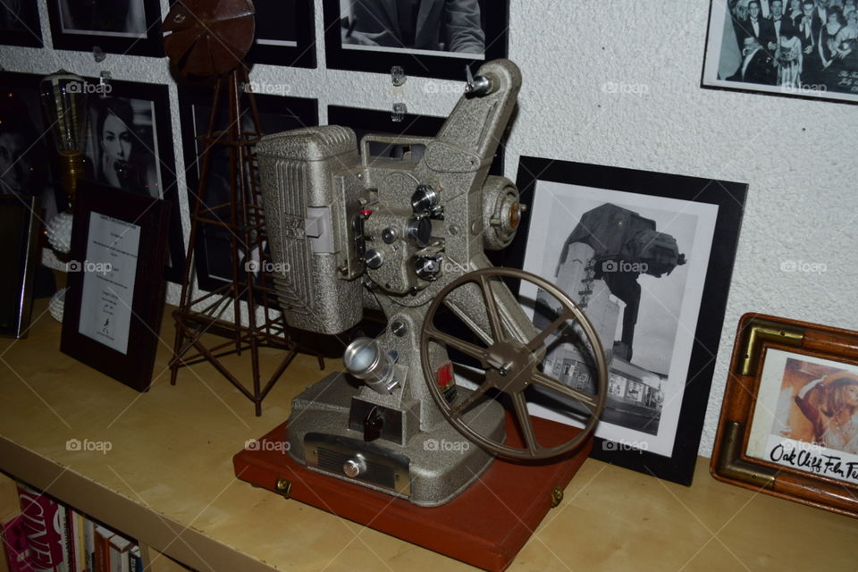 antique movie projector