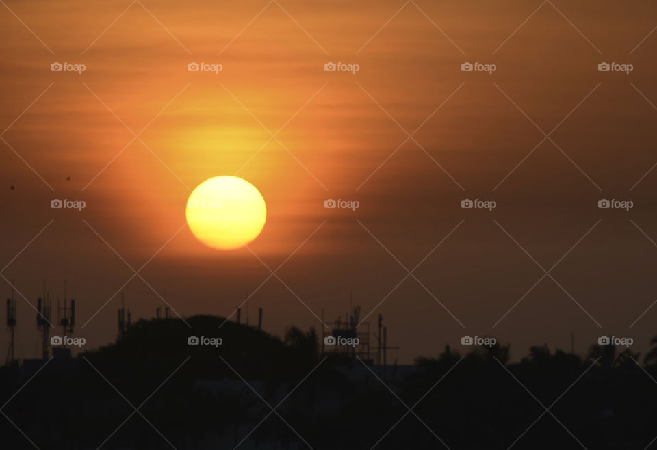 Scenic view of sunset