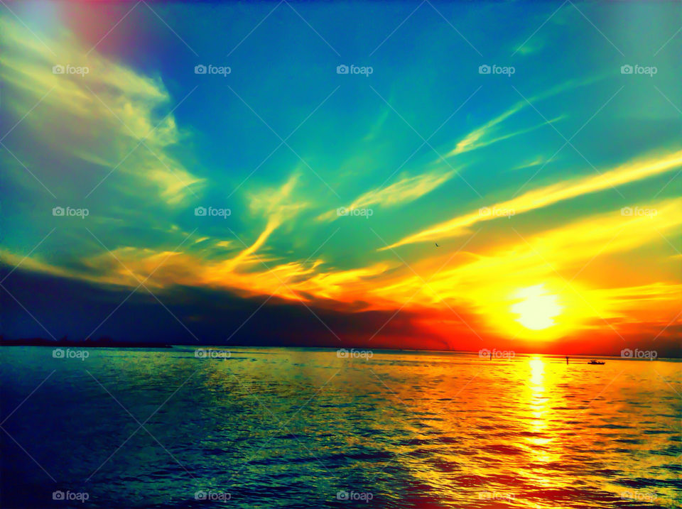 Left side of the sunset