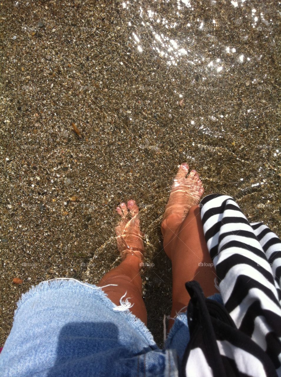 Sea. Feet by the sea