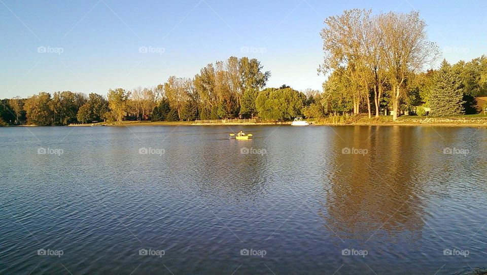 on the lake