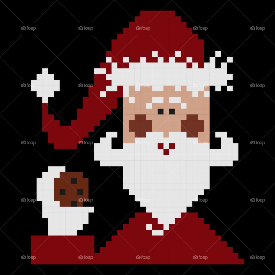 Santa Claus illustration square patterns