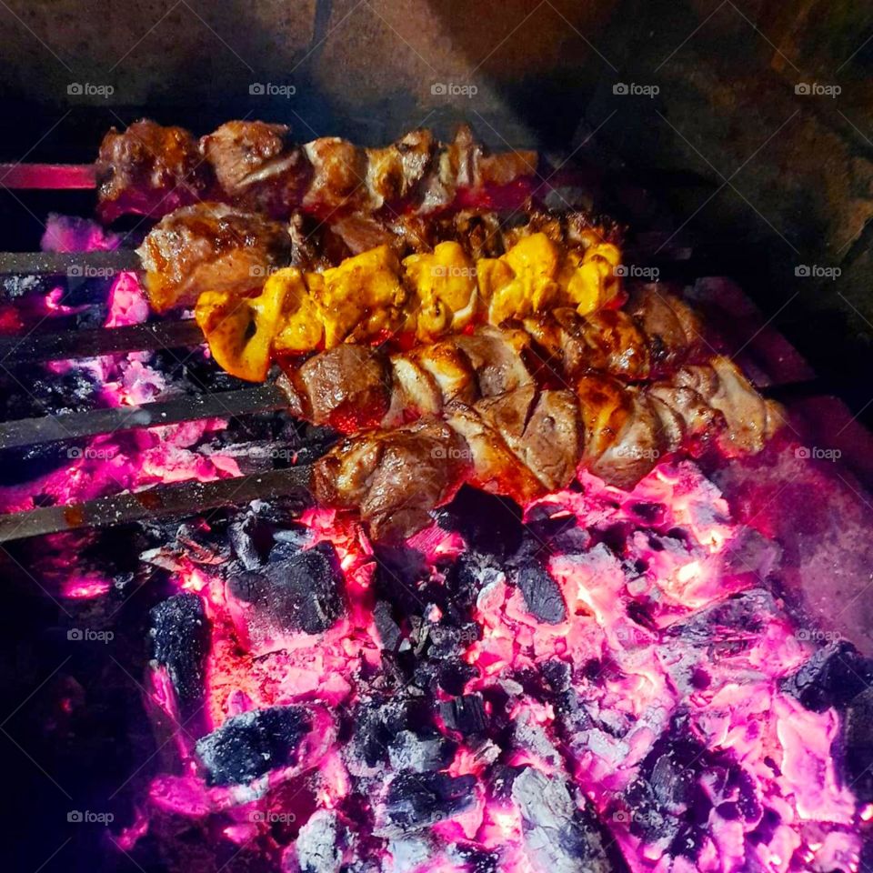 meat on a skewer