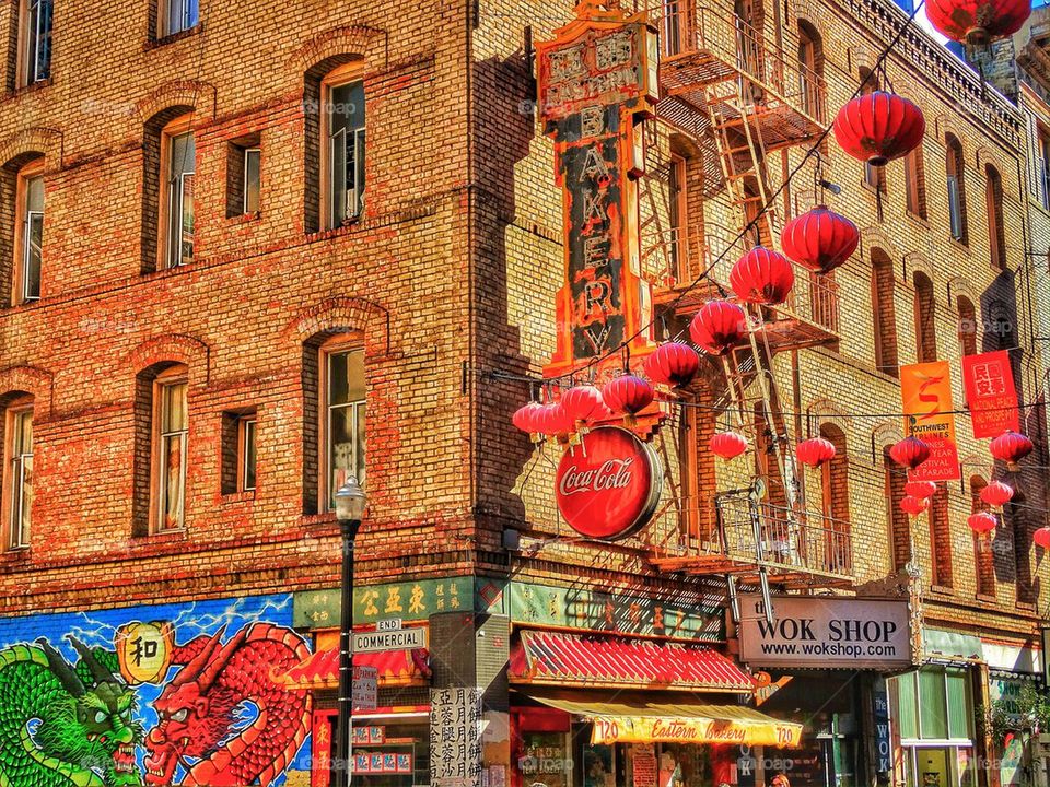 Chinese New Year decorations in San Francisco Chinatown