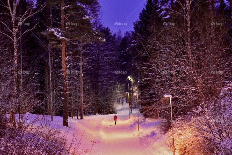 People enjoying the last winter days