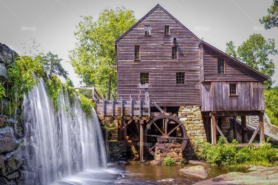 Historic Yates Mill County Park in Raleigh North Carolina has the only remaining operational gristmill left in Wake County. 