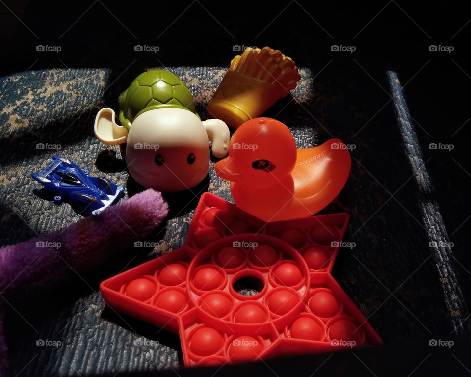 multicolored kids toys