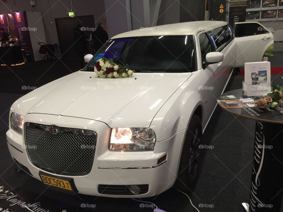 Chrysler limousine at wedding fair.