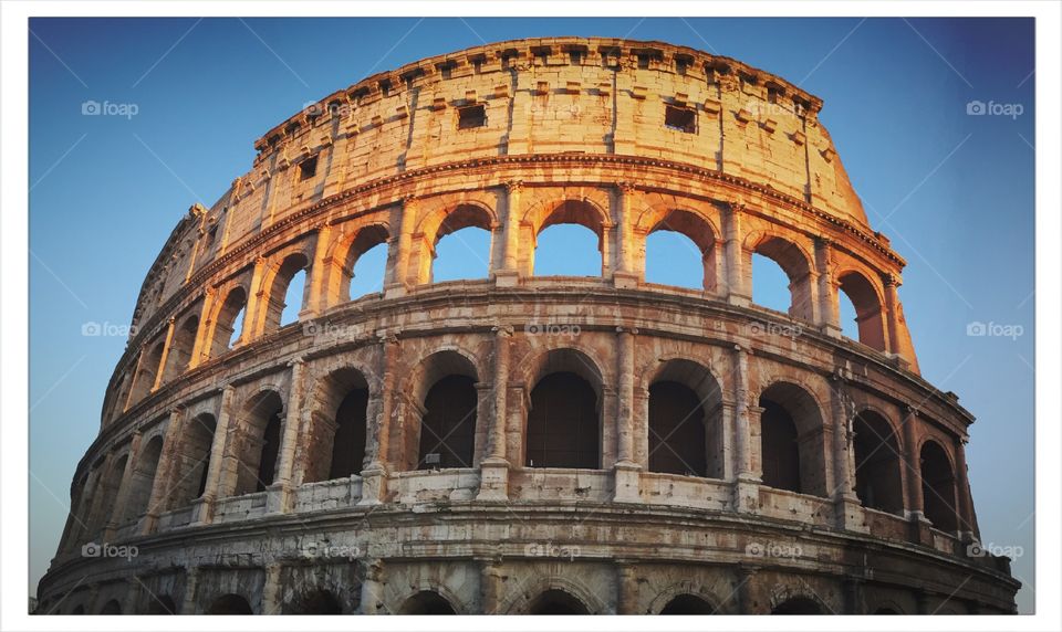 Making History: The Coliseum in Rome at Sunset