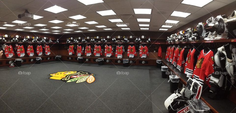 Blackhawks Locker Room