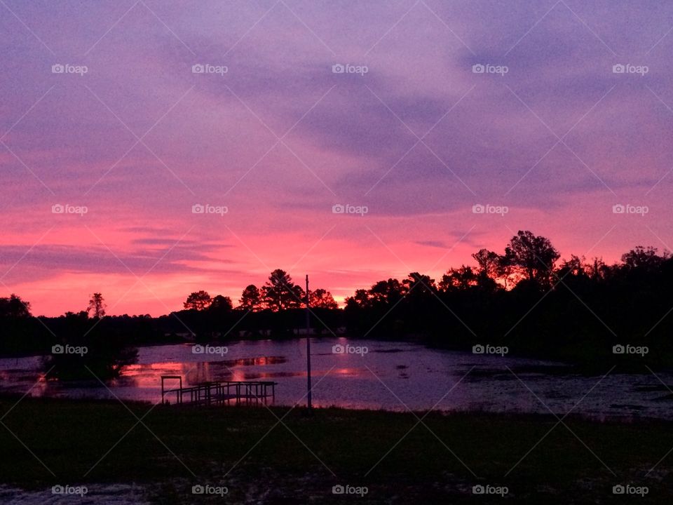 Red in the morning. Sunrise