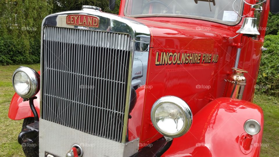 Leyland red vintage Fire Engine for Lincolnshire