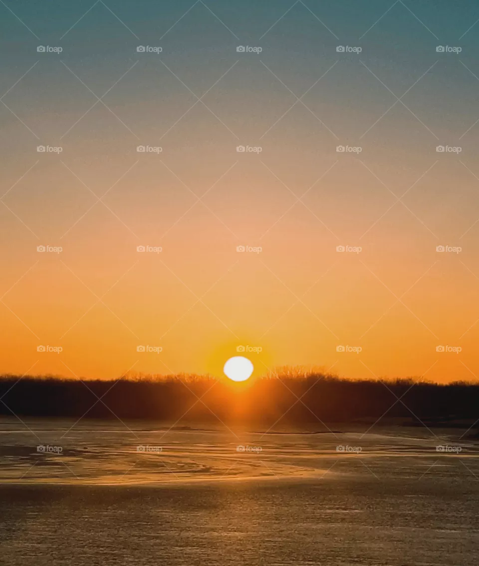 Winter sunset