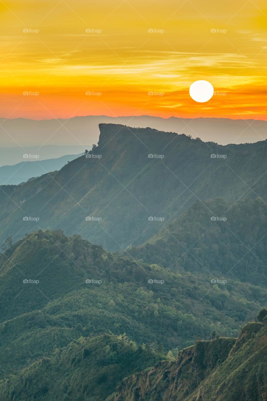 Sunset on the peak