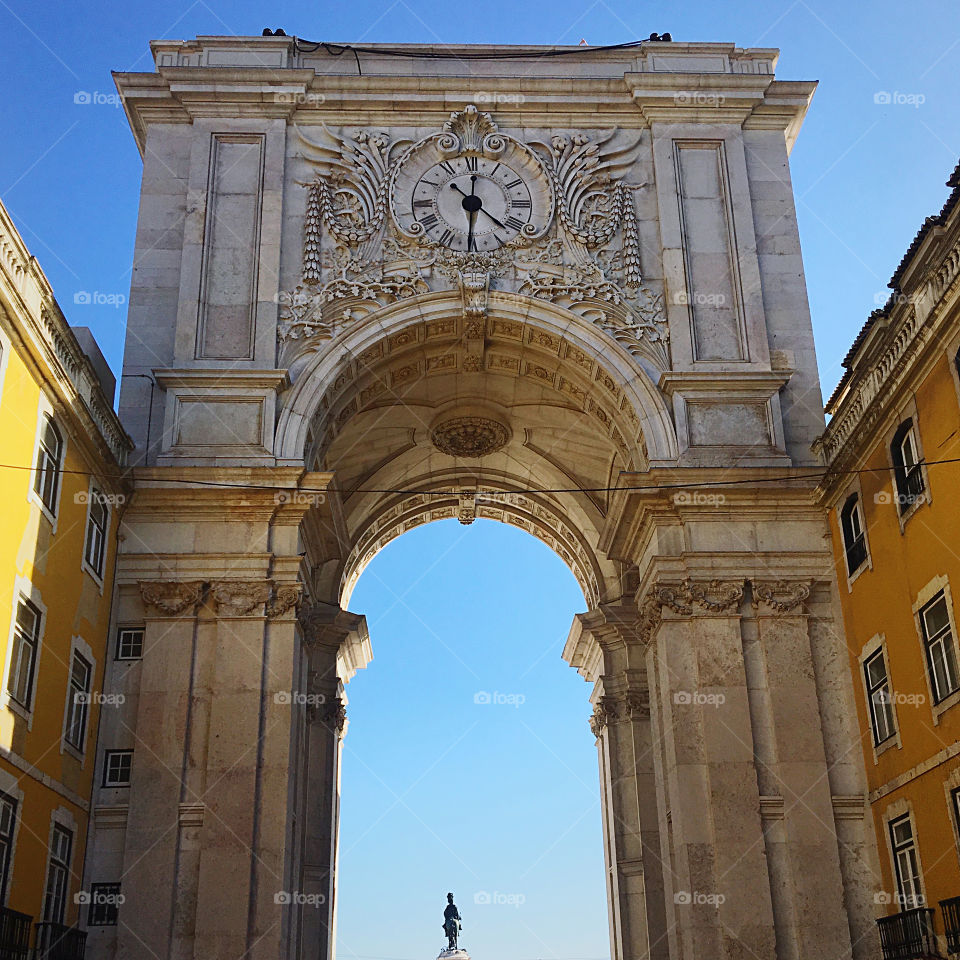 Arch at Rua Augusta, Lisbon, Portugal