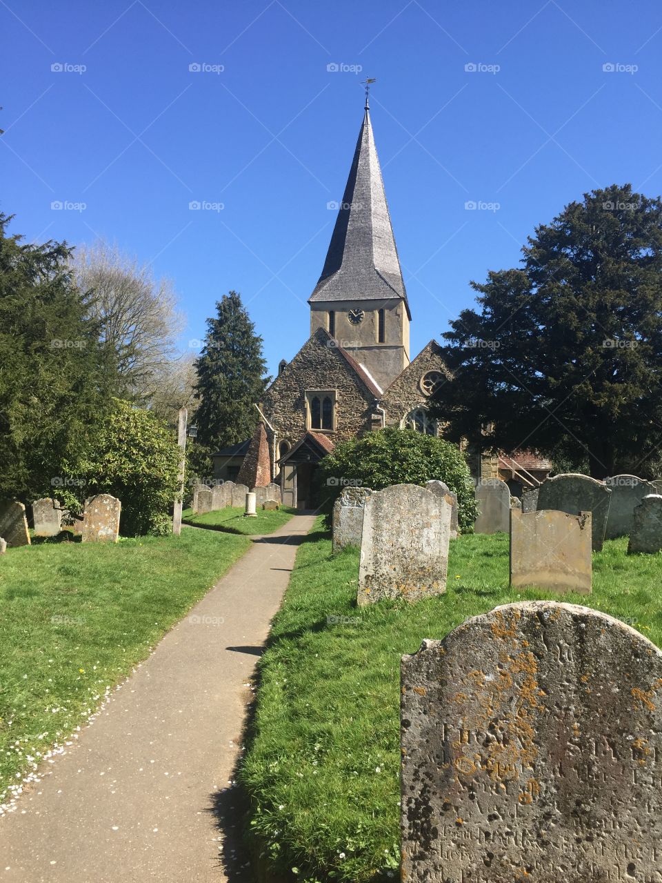 Quintessential church in Surrey, England