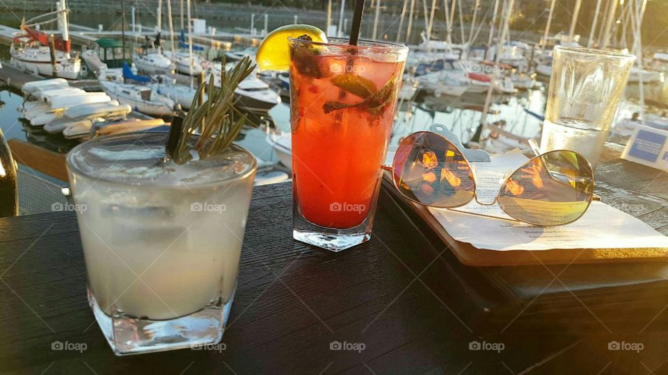 cocktails by the marina