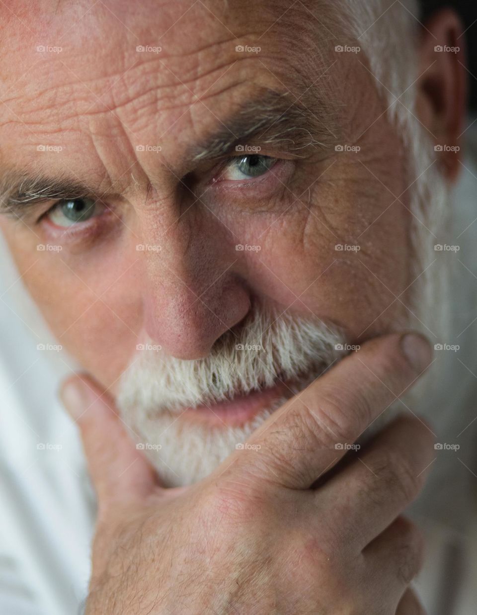 Portrait of an adult, emotions, wrinkles and the history of a person’s life in one portrait. Unique face skin stories