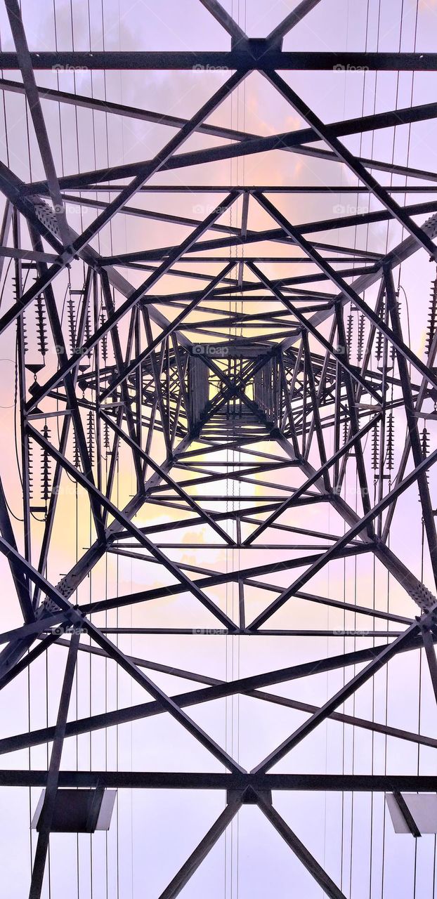 extra high voltage power lines tower