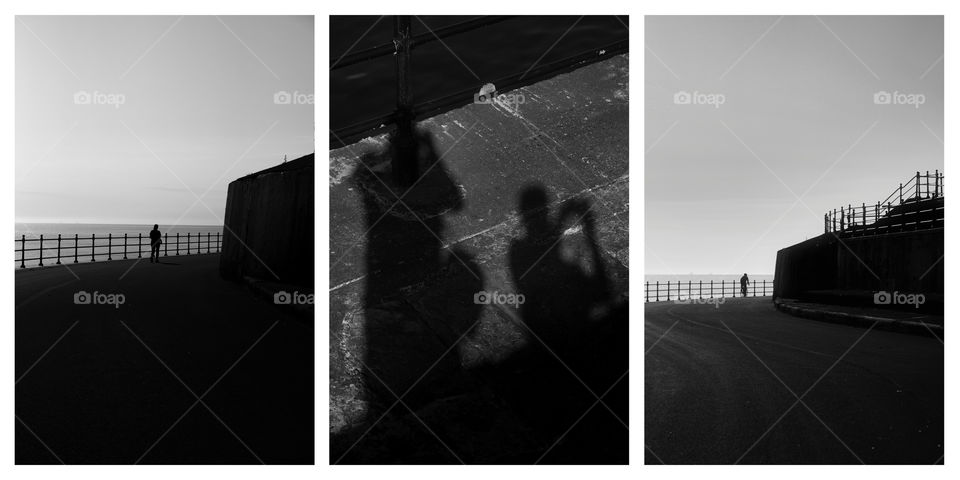 Silhouettes and shadow triptych