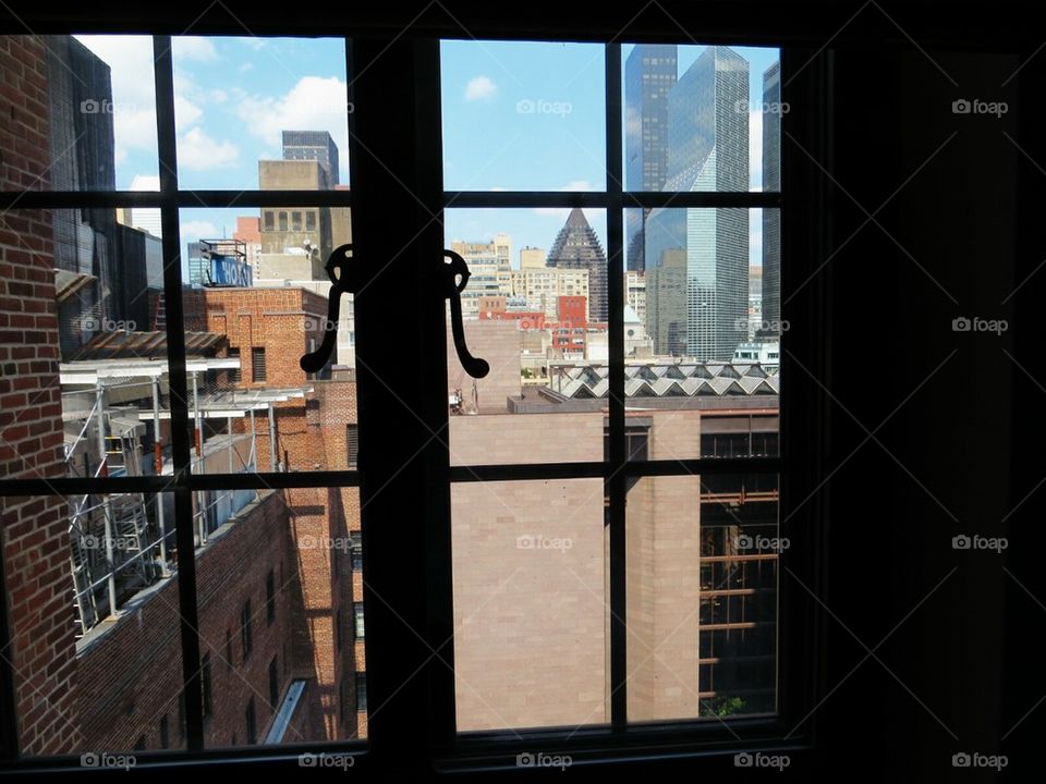 new york city thru hotel window
