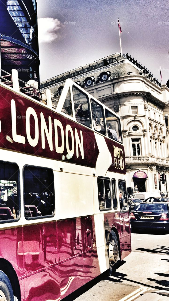 London. London Open top bus 