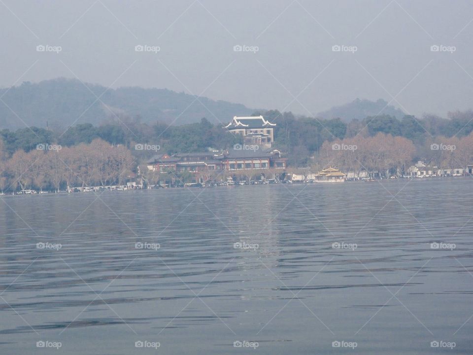 View of the landscape at Xuzchou on West Lake - China