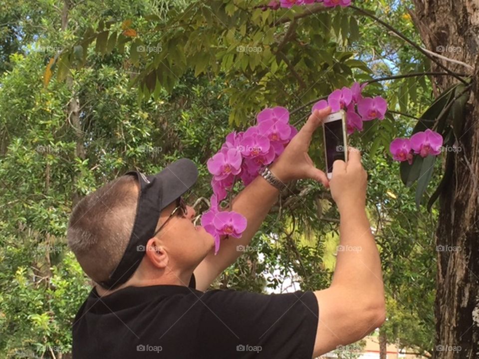 Capturing nature on his iPhone 