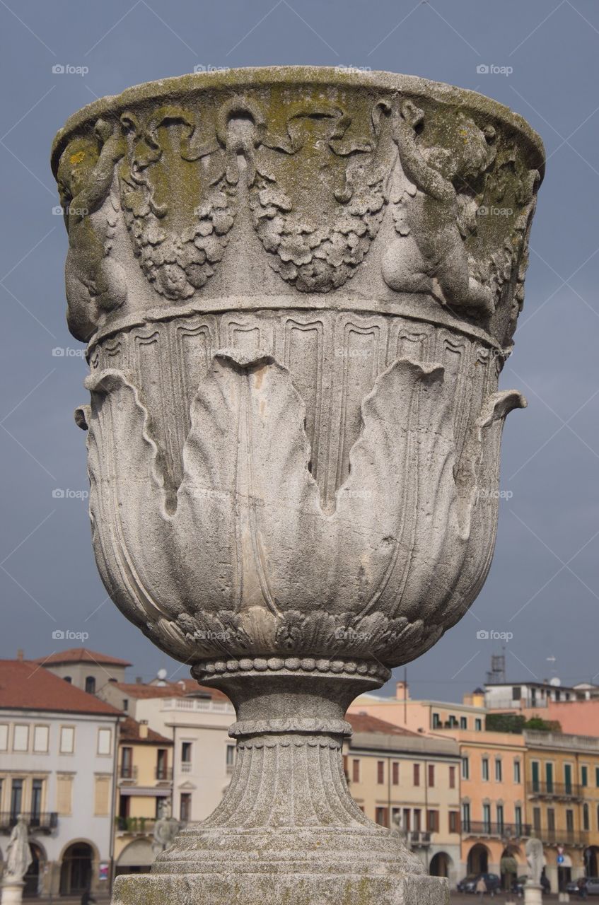 Ornamental vase in the Prato della Valle square, Padova