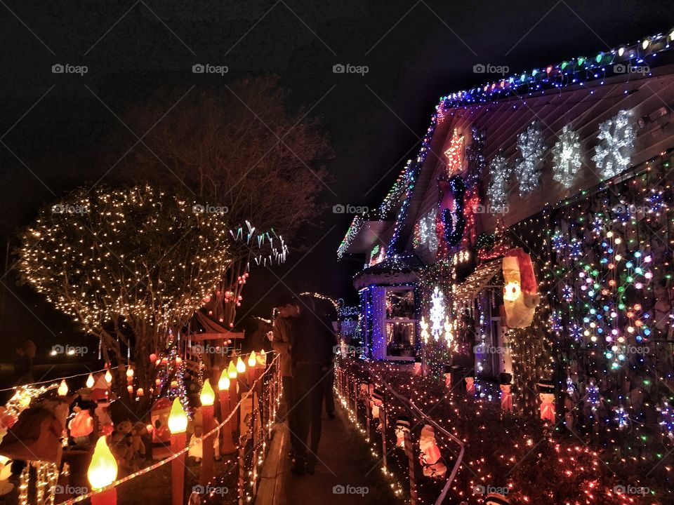Every year a family uses their neighbors house to help power their Christmas lights 
