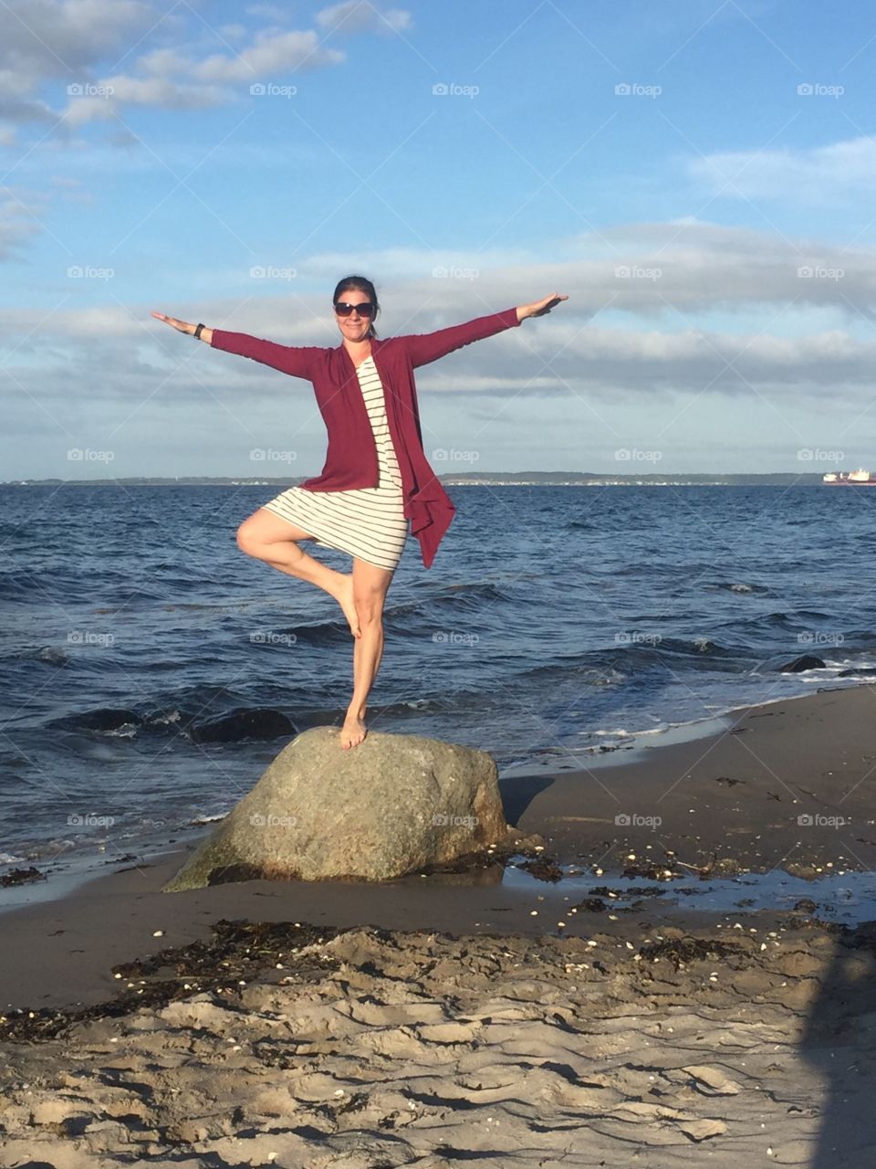Yoga on the beach
