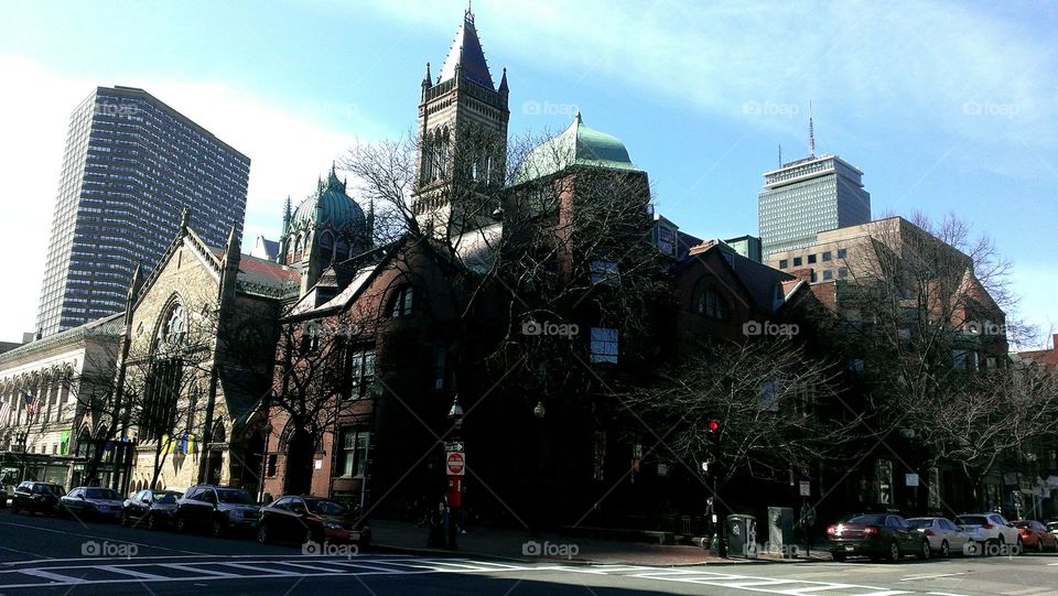 Boston Neighborhood. Boston city buildings