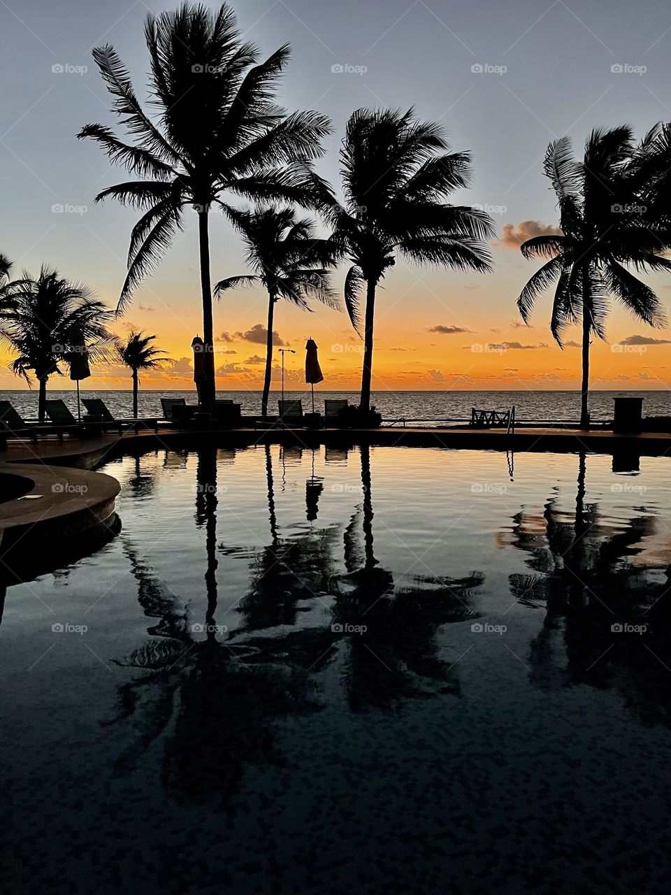 November sunrise in Cancun.