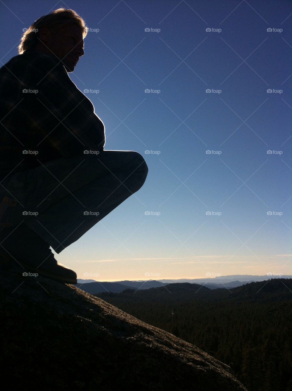 sky blue mountain sunset by emmanuelgr