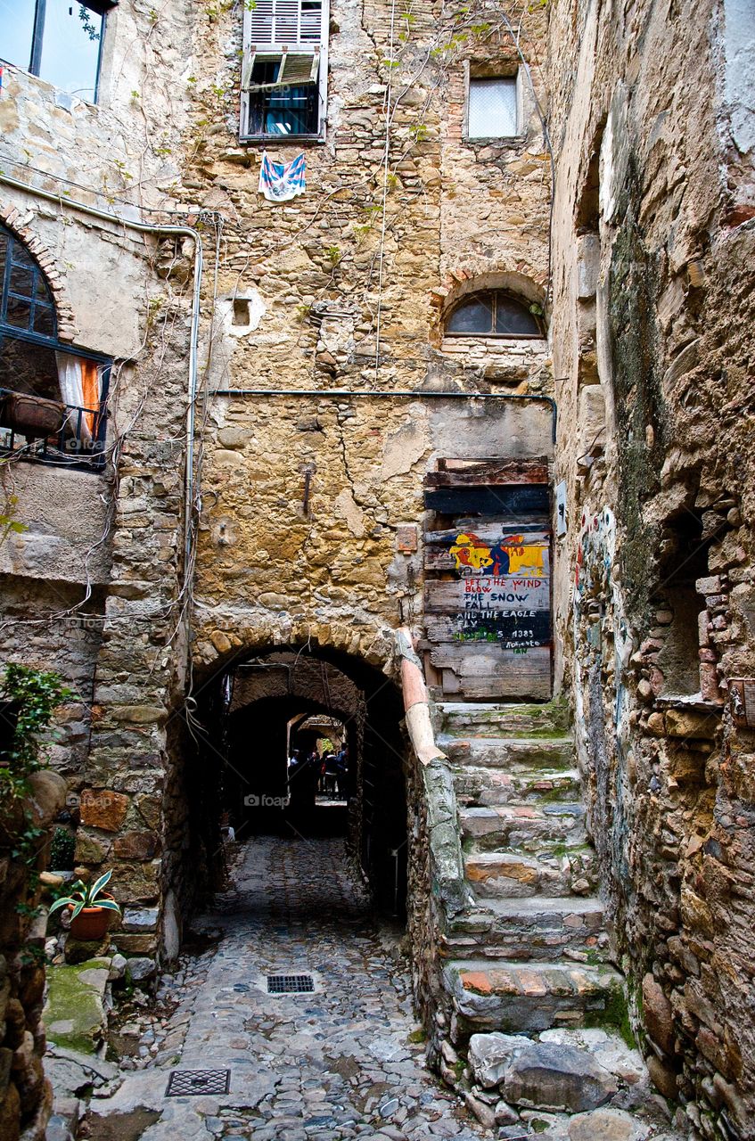 Textures and colours of Bussana Vecchia