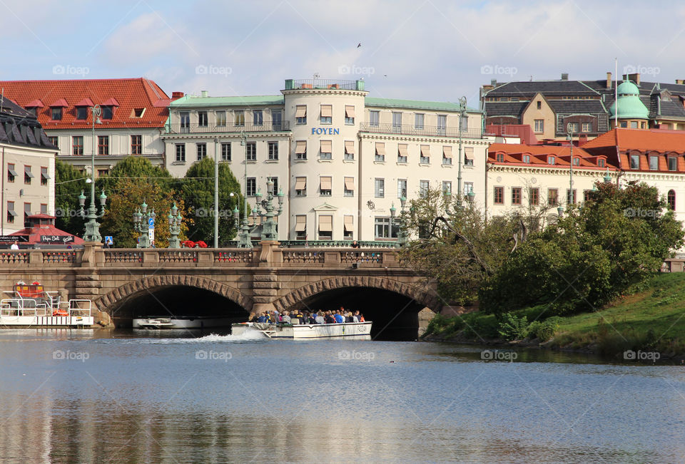 Tourist in boat