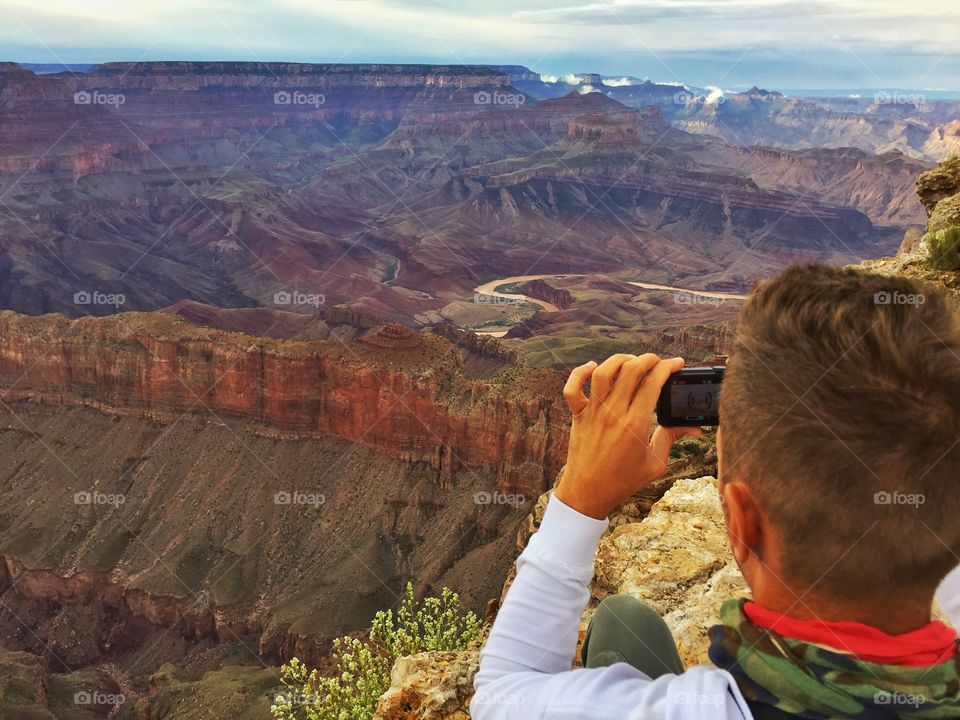 Photografer at the gran canyon. Photografer at the gran canyon