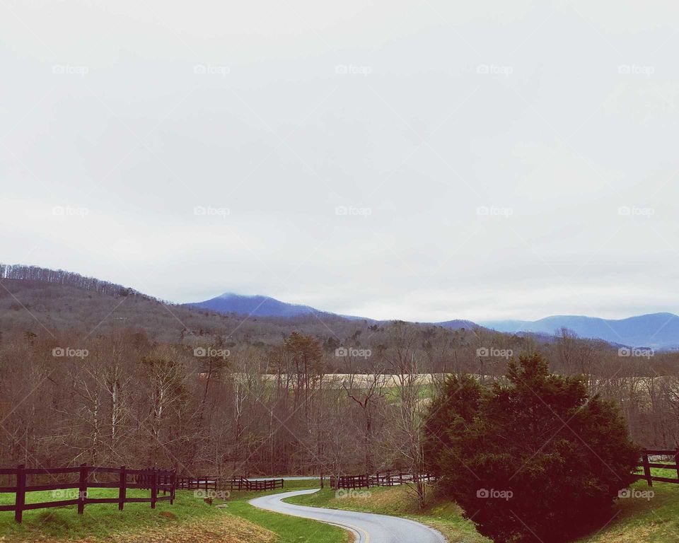 long view to the blue ridge mountains