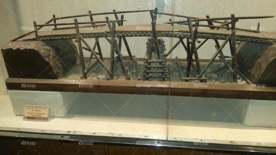 MODEL OF WOODENLOG BRIDGE