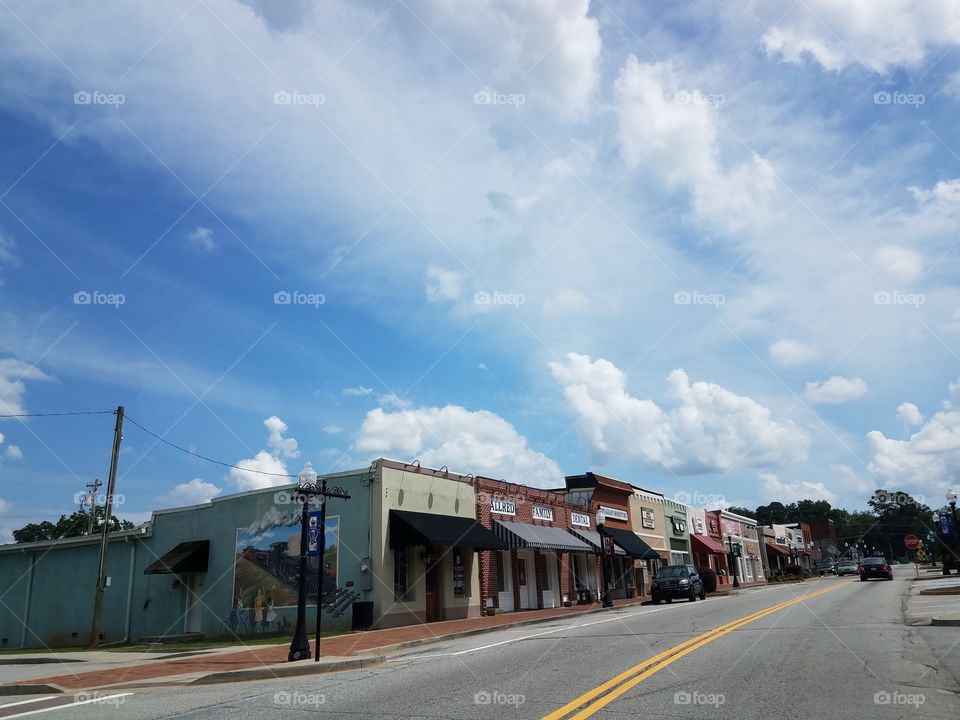 Small southern town on a Lazy Sunday