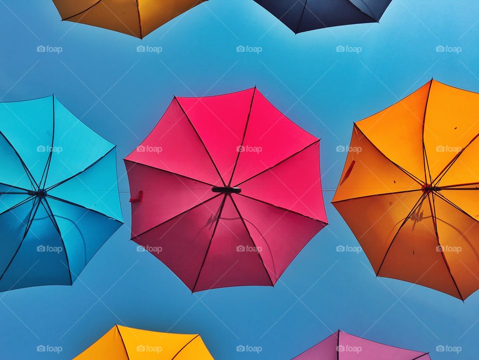 Fashion square; Colorful umbrellas 3