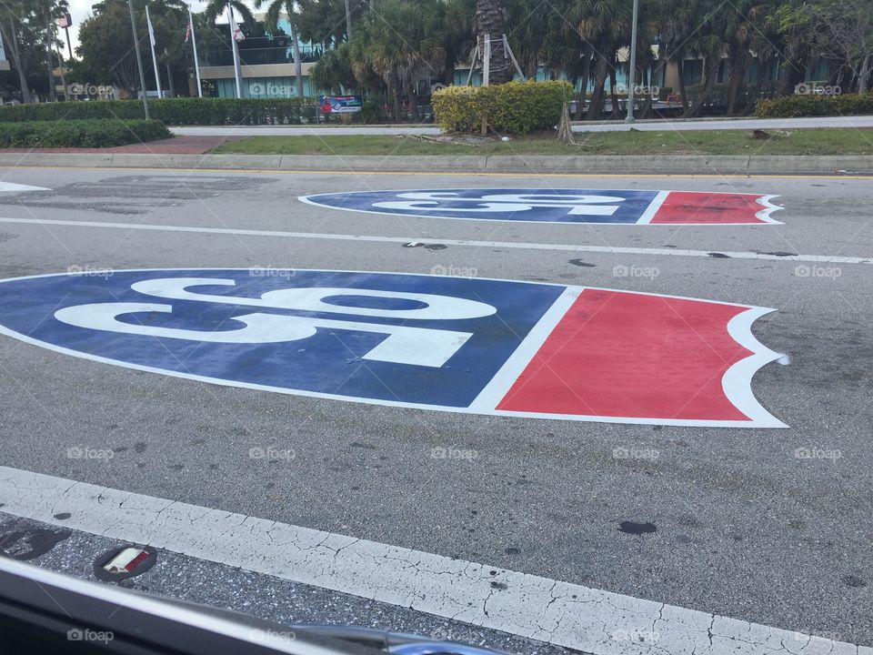 I95 painted roadway