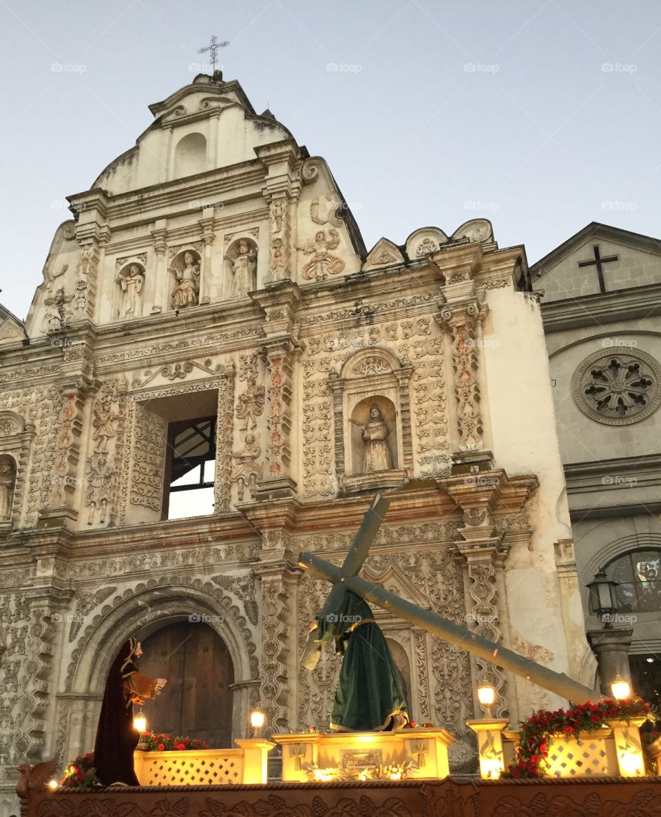 A beautiful procession during Holy Week in Guatemala.