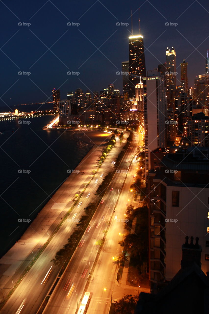 Chicago night lights